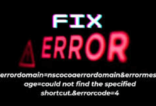 errordomain=nscocoaerrordomain&errormessage=could not find the specified shortcut.&errorcode=4