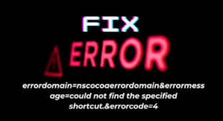 errordomain=nscocoaerrordomain&errormessage=could not find the specified shortcut.&errorcode=4